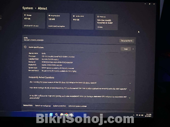 Asus ZenBook 14 OLED 16gb DDR5